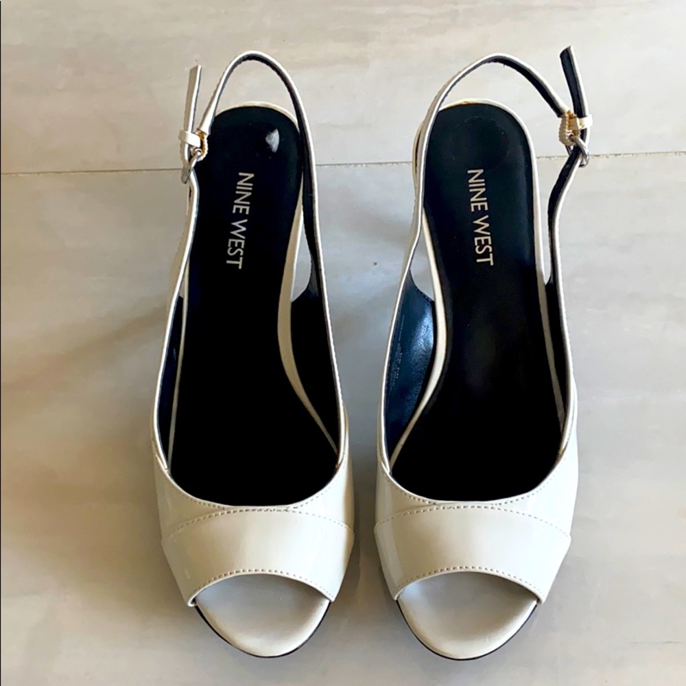 Nine West peep toe heels - White